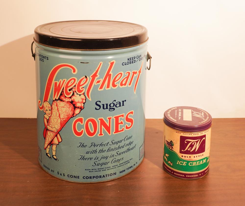 SWEET-HEART SUGAR CONE BARREL AND A