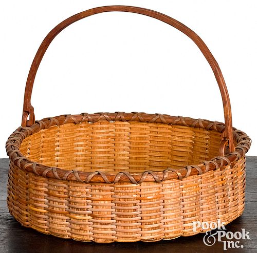 SWING HANDLED BASKET, LATE 19TH,