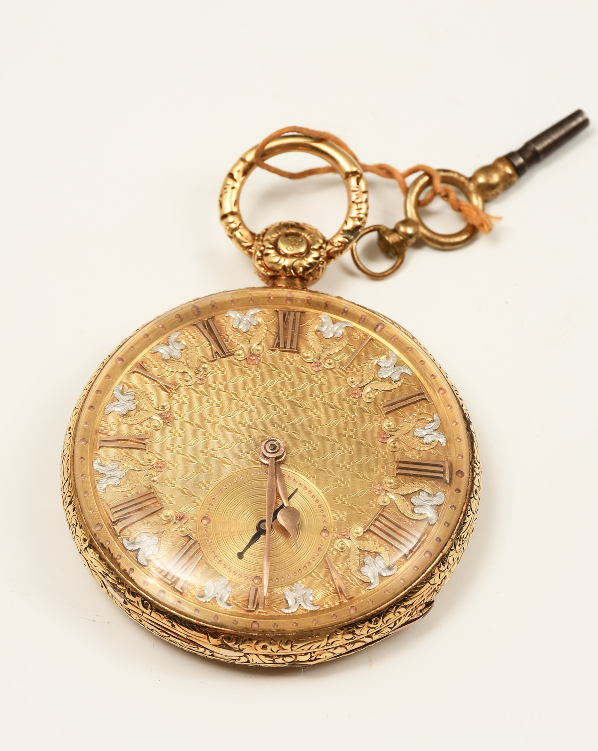 SWISS 18 KARAT GOLD KEY-WOUND