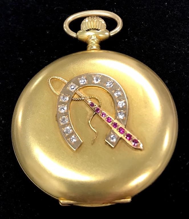Swiss 18k gold pocket watch by