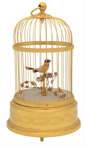 SWISS AUTOMATON SINGING BIRD IN