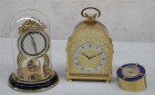 SWISS BRASS DESK CLOCK, JUNGHA