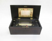 SWISS CYLINDER MUSIC BOX, LATE