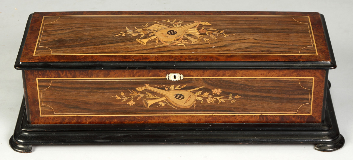 Swiss Cylinder Music Box Rosewood &