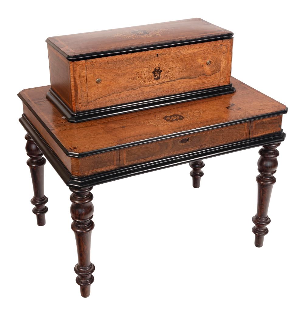 SWISS CYLINDER MUSIC BOX WITH STAND