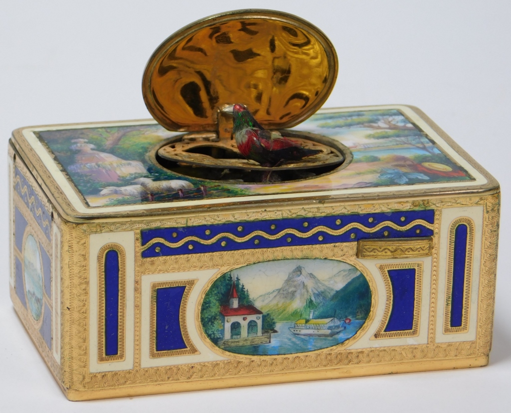 SWISS ENAMELED AUTOMATON MUSIC
