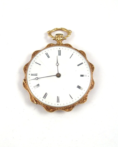 SWISS ENAMELED YELLOW GOLD