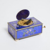 Swiss Enamelled Silver Singing