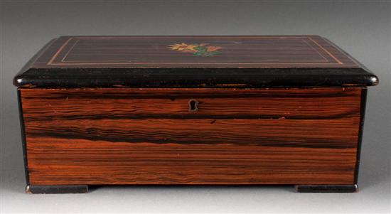Swiss faux painted ebonized wood