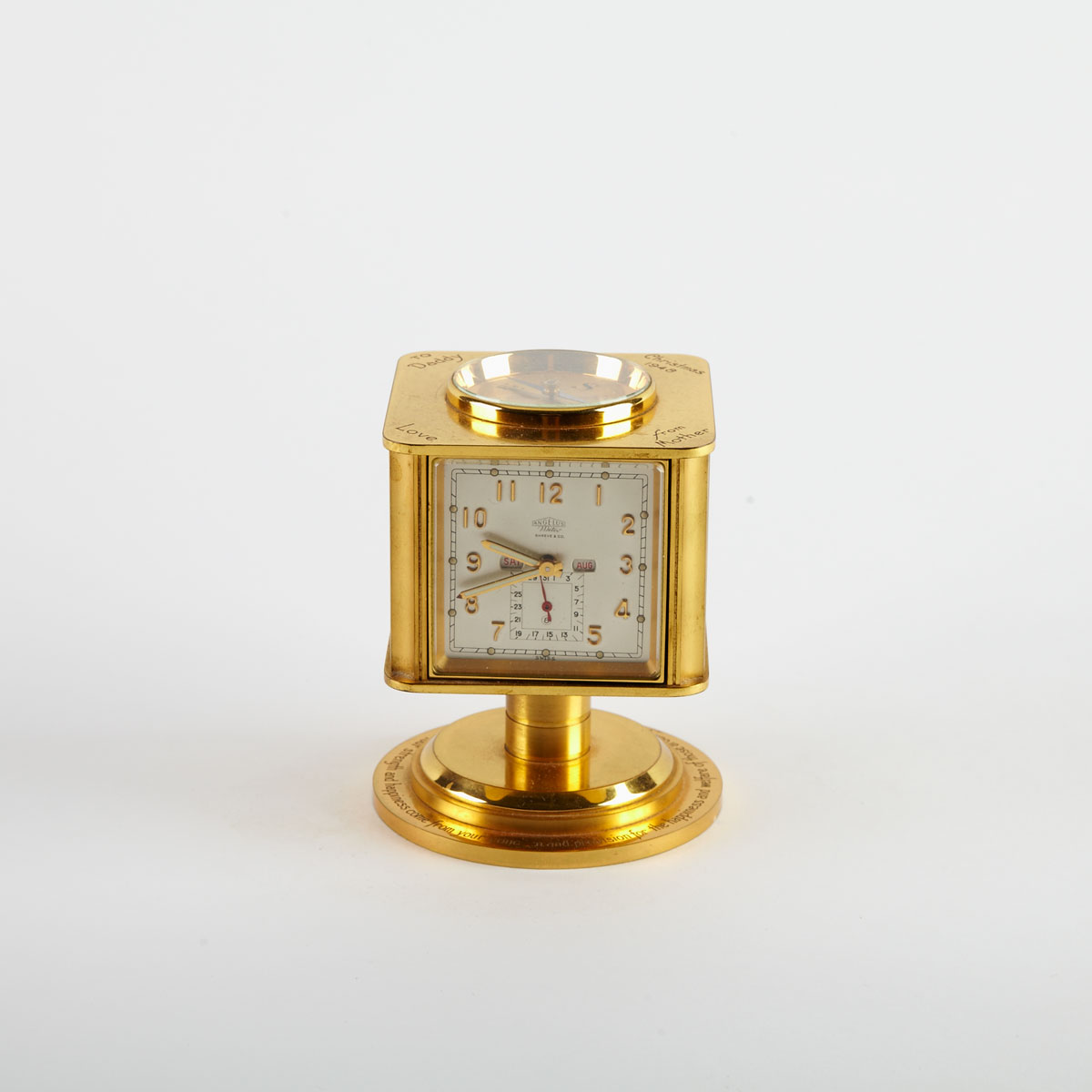 Swiss Gilt Metal Desk Weather