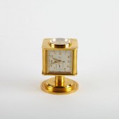 Swiss Gilt Metal Desk Weather