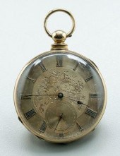 Swiss gold pocket watch, insid