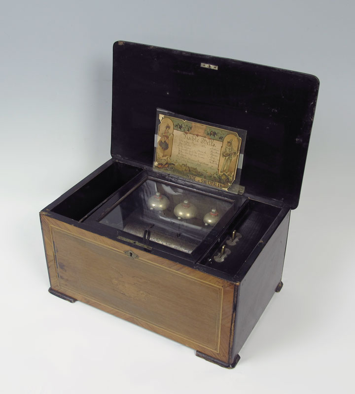 SWISS INLAID CYLINDER MUSIC BOX: