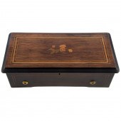 SWISS INLAID ROSEWOOD CYLINDER