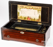 SWISS INLAID ROSEWOOD CYLINDER