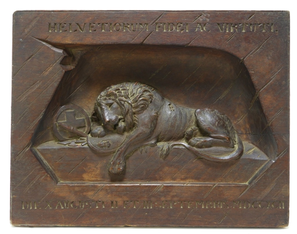SWISS LION OF LUCERNE MONUMENT