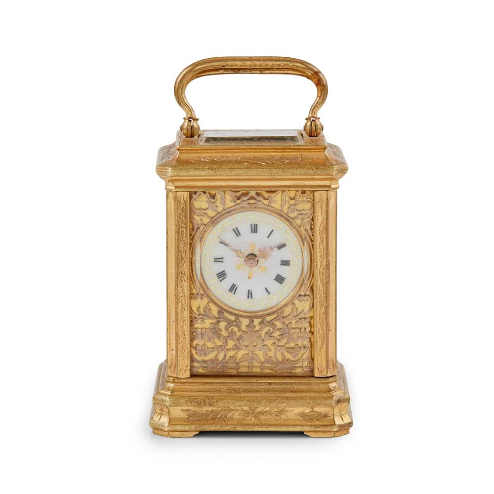 SWISS MINIATURE GILT BRASS CARRIAGE