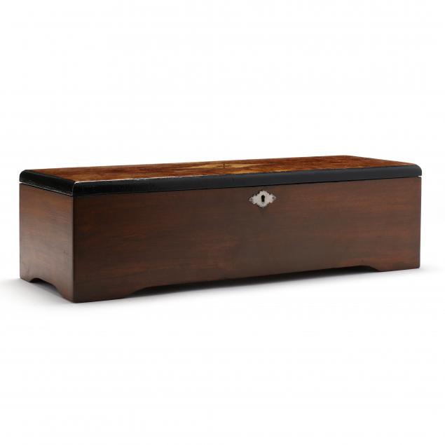 SWISS MUSIC BOX WITH 12 IN. BRASS