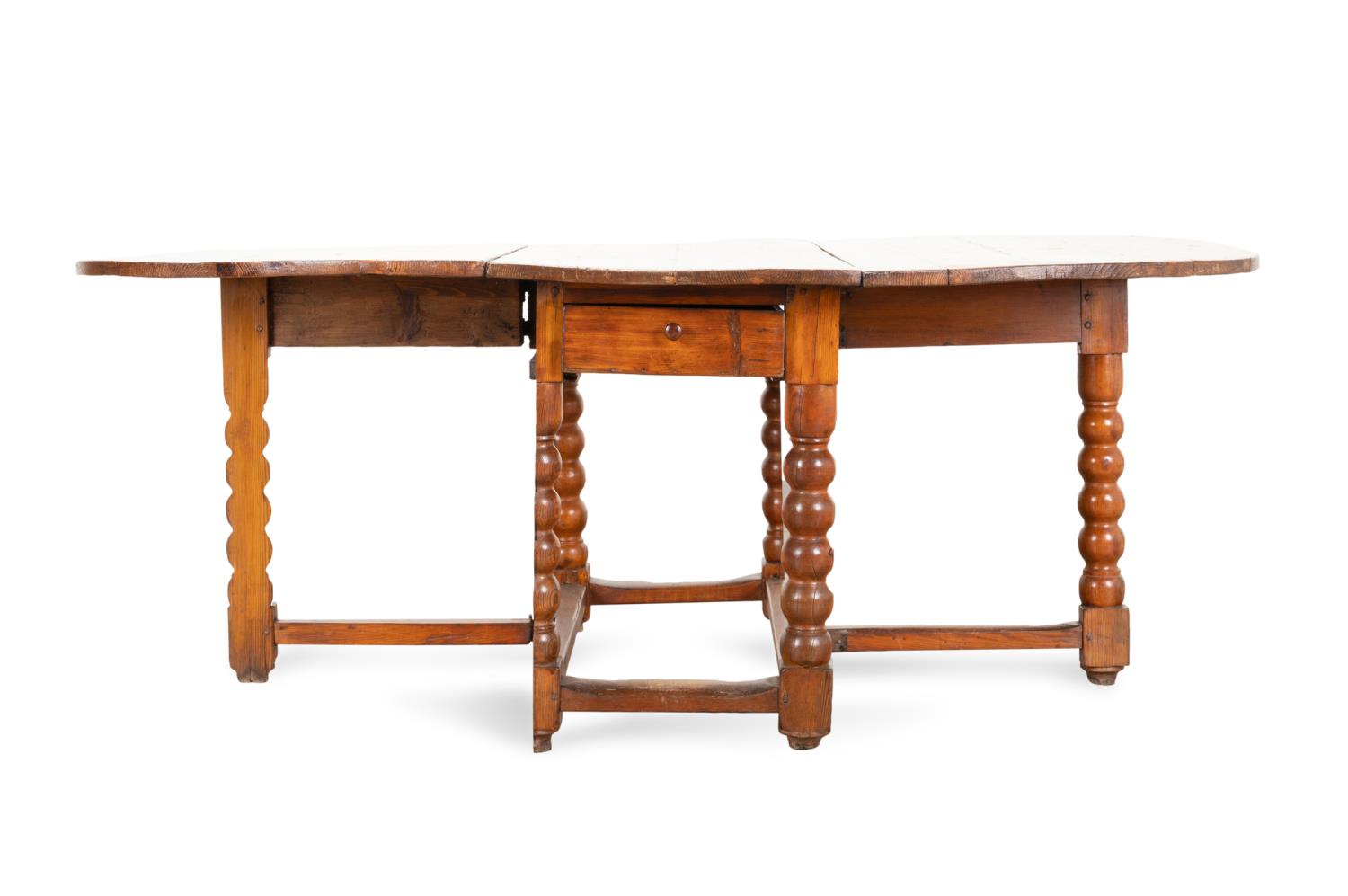 SWISS PINE DROP LEAF TURNED LEG