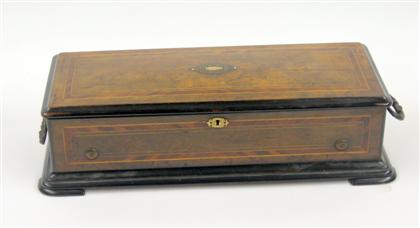 Swiss rosewood, ebonized and inlaid