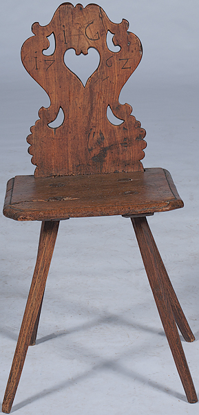 Swiss Rustic Pine Hall Chair