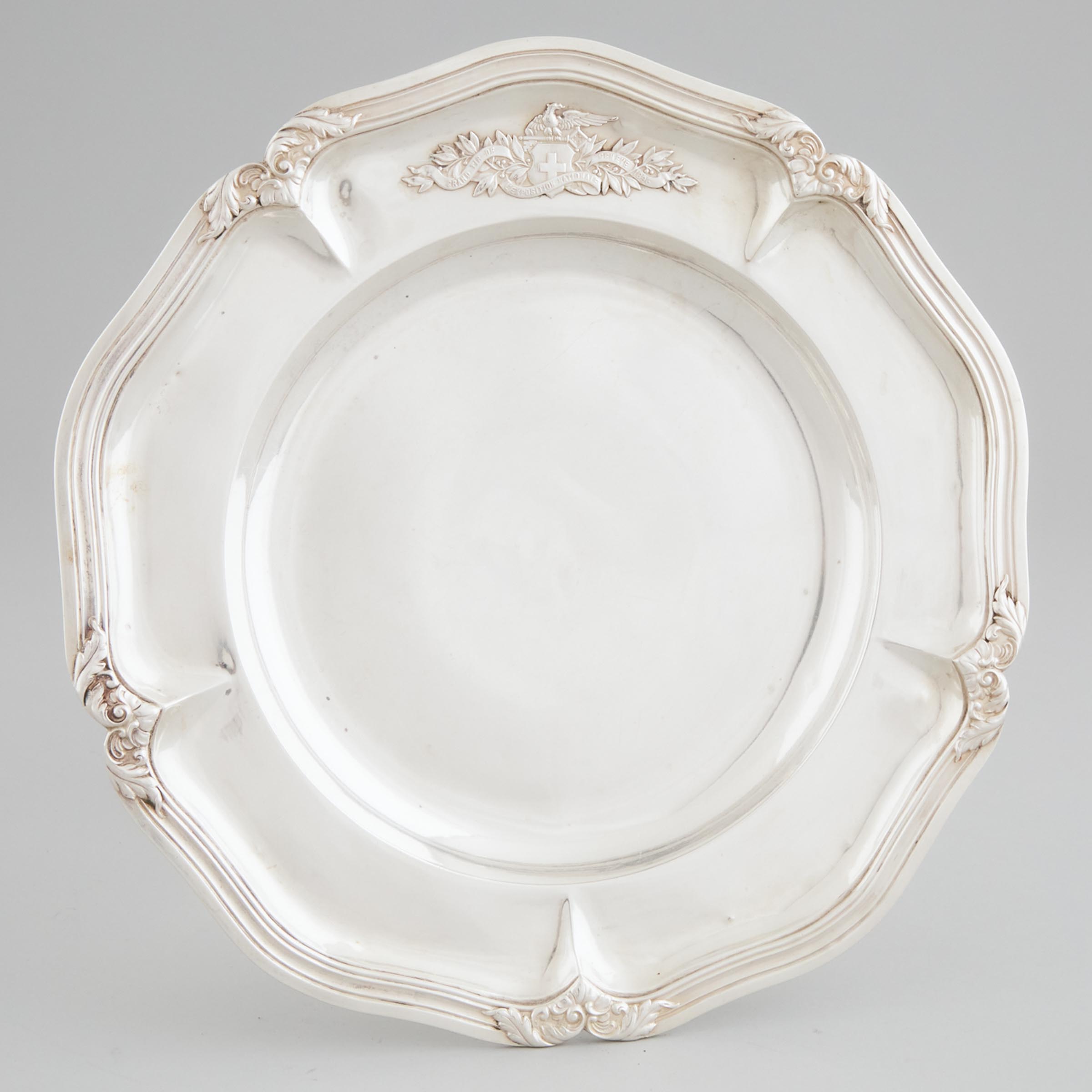 Swiss Silver Shaped Circular Plate,