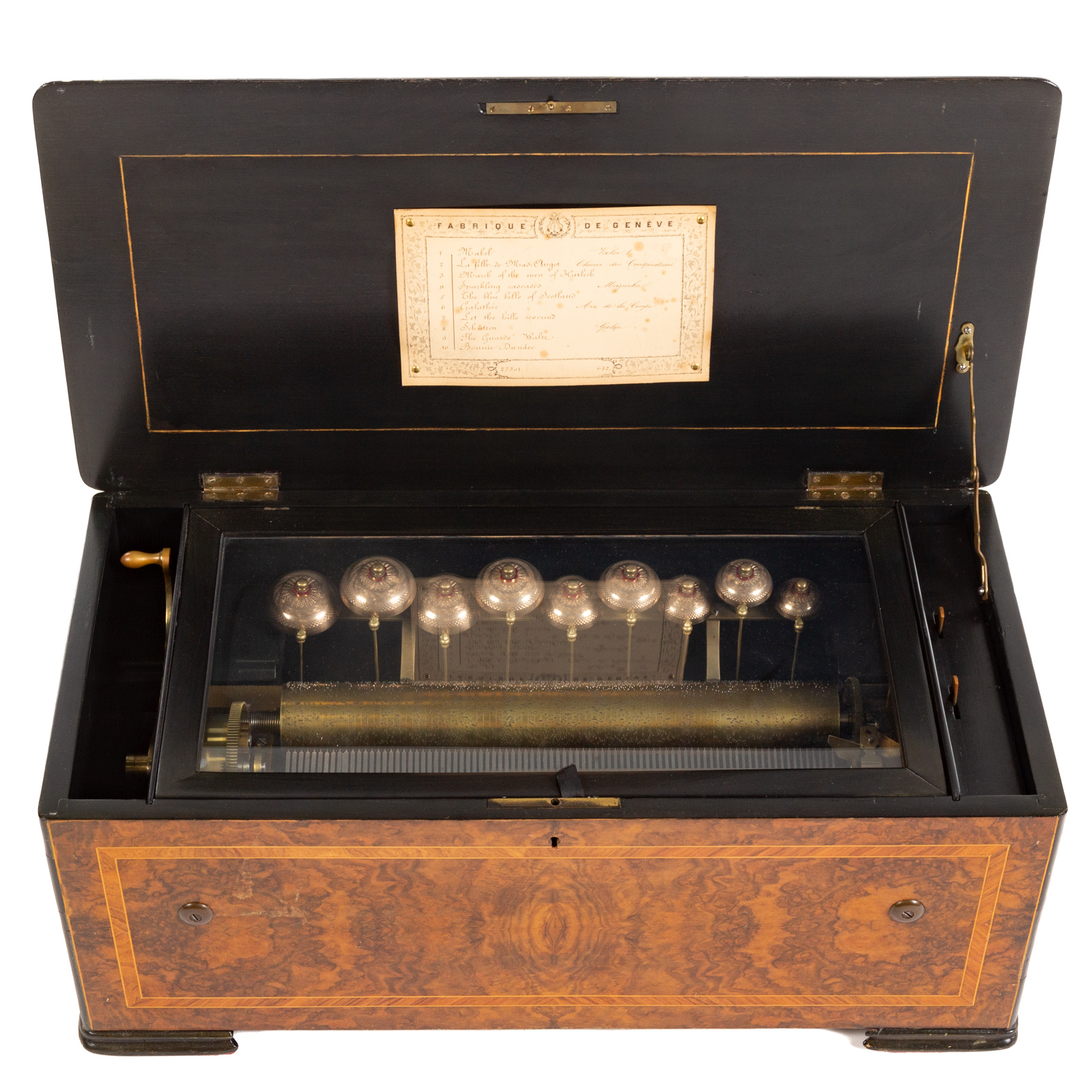SWISS TEN AIR CYLINDER MUSIC BOX