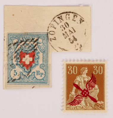 Switzerland: 1850 issue of 5r red &