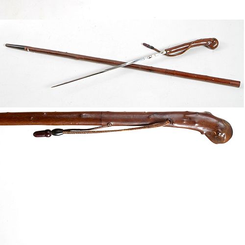 SWORD CANECa. 1890- A natural