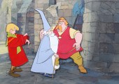 Sword in the Stone cel setup,