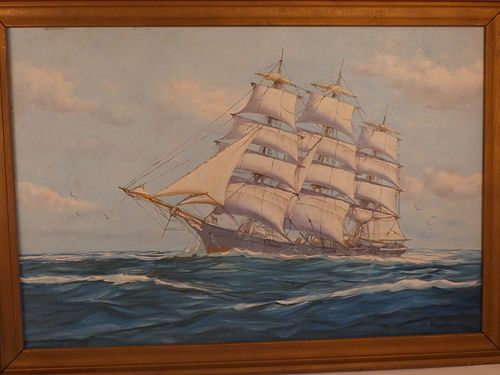 SYLVA FERNANDES SHIP PAINTINGOld