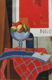 SYMON OIL ON CANVAS, STILL-LIF