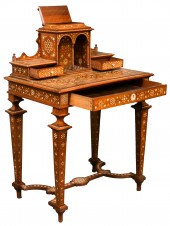 SYRIAN BONE INLAID DESK, 19TH
