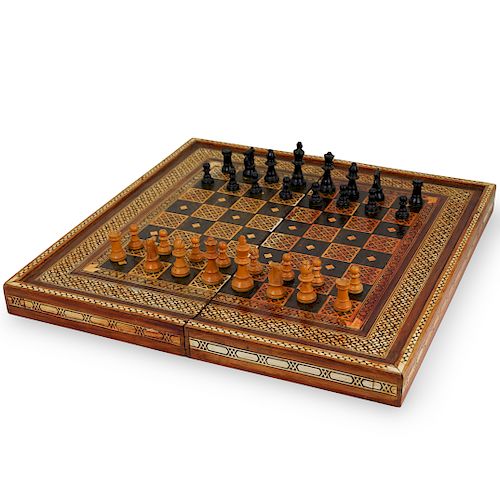 SYRIAN DAMASCENE INLAID GAME