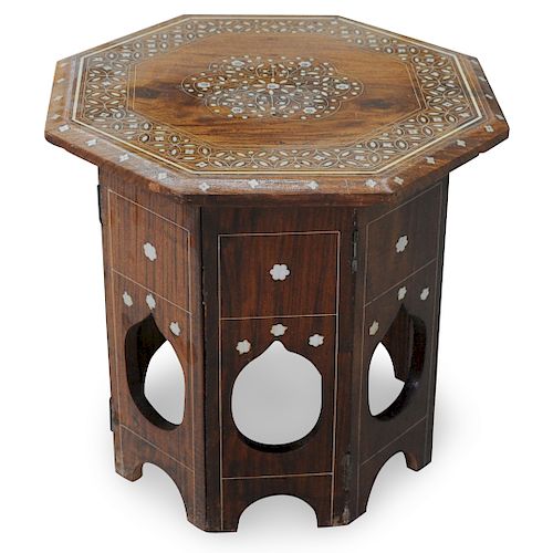 SYRIAN INLAID WOODEN LOW