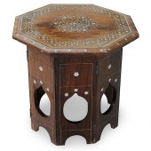 SYRIAN INLAID WOODEN LOW TABLE