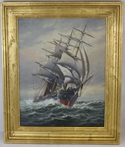 T BAILEY OIL PAINTING ON CANVAS