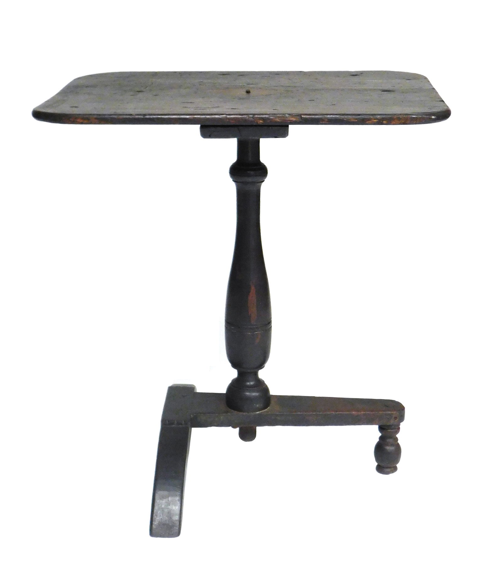T-BASE CANDLESTAND, AMERICAN, EARLY