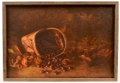 T. DYSART OIL ON CANVAS BASKET