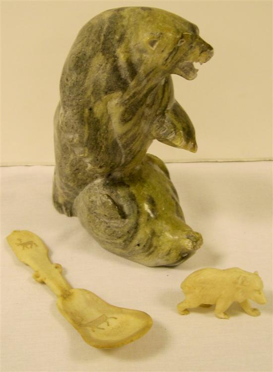 T. Ekak signed and carved Inuit