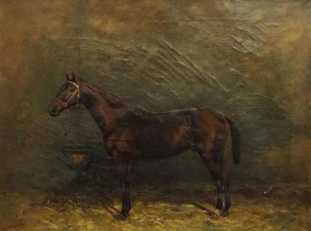 T. F. EMMONS, BAY HORSE, OIL ON