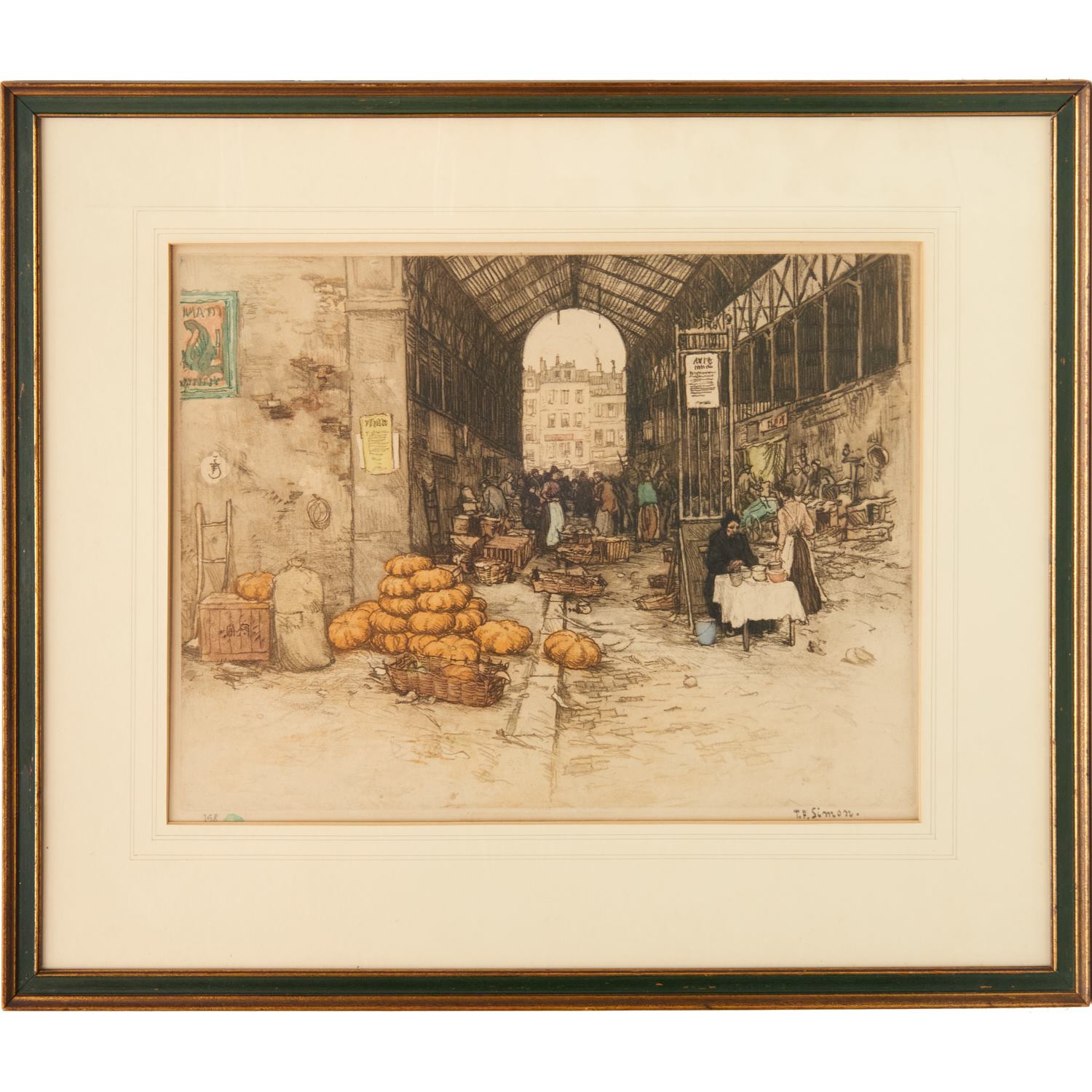 T. F. SIMON, AQUATINT ETCHING T. F.