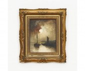 T. Willett oil on canvas of a