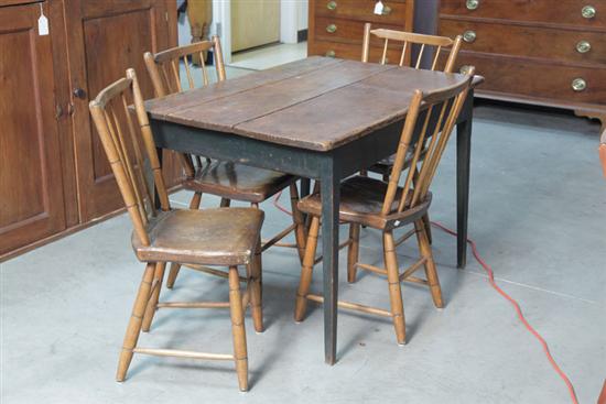 TABLE AND CHAIRS. Country table