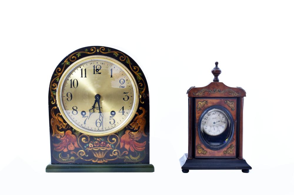 TABLE CLOCK, A POCKET WATCH AND A