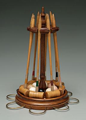 Table croquet set: eight wooden