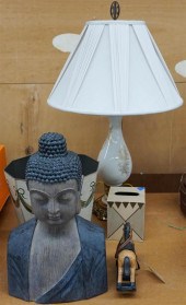 TABLE LAMP, TOLE WASTE CAN, CO