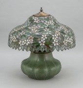 TABLE LAMP WITH LEADED GLASS S