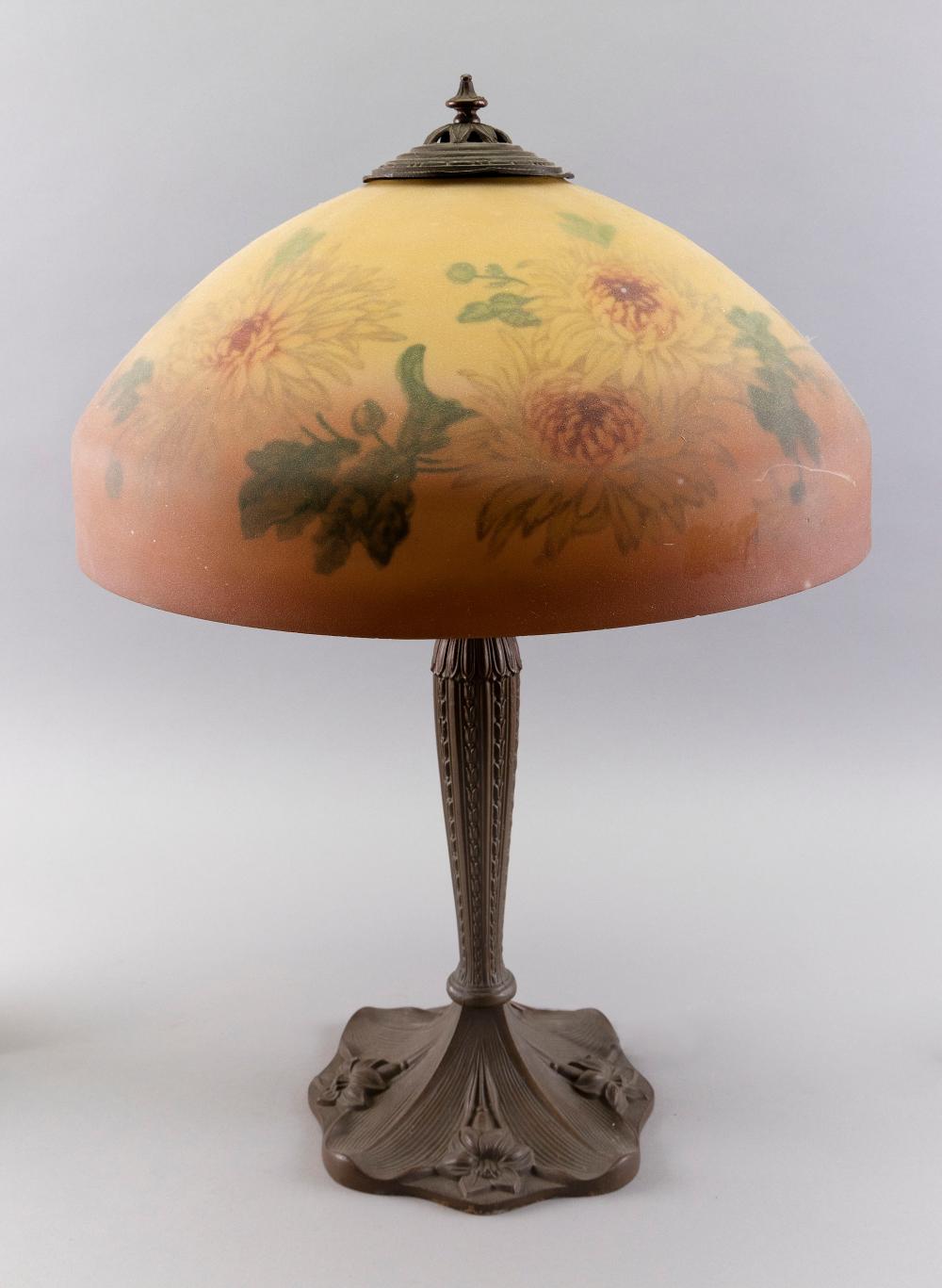 TABLE LAMP WITH REVERSE-PAINTED