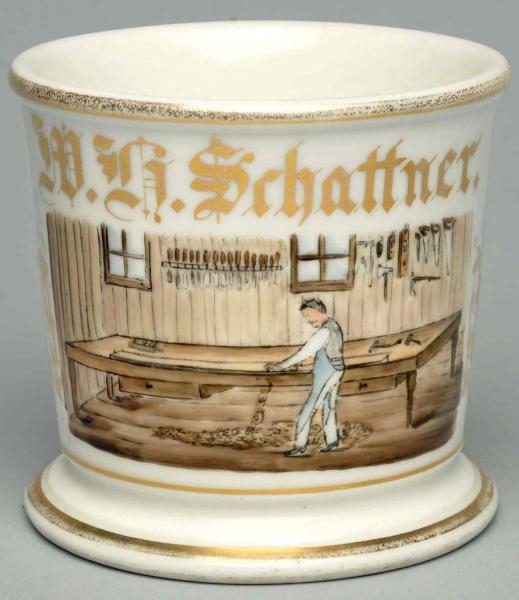 Table Makers Shaving Mug.  Gilt